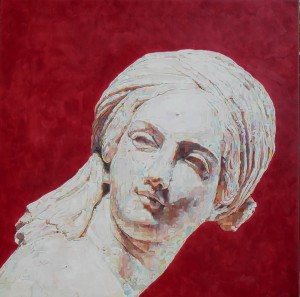 Red Odalisque 100x100cm oil on canvas 2014