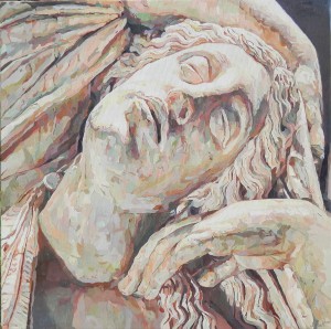Sleeping Ariadne III 60x60cm oil on canvas 2014